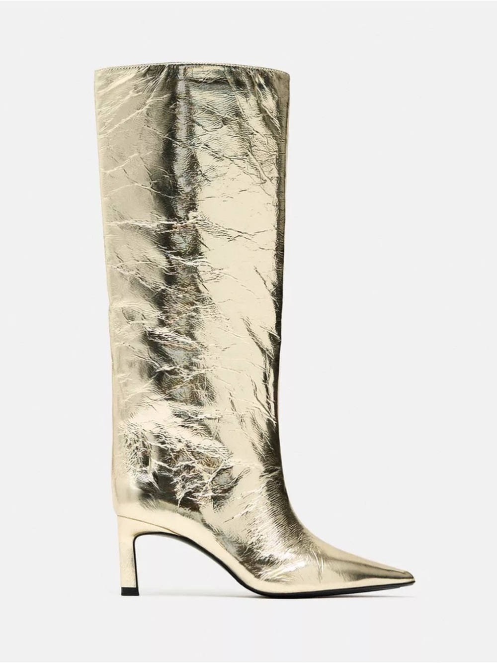 Gold knee-high Boots
